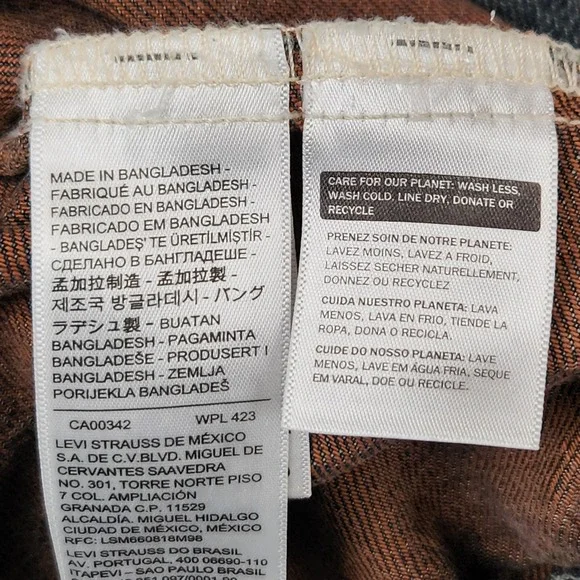 Levis Relaxed Fit Denim‎ Trucker Jacket Mens Large Blue Jean Cotton Casual - Picture 5 of 14